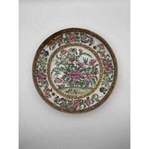 Antique Late Qing Chinese Porcelain Famille Rose/ Rose Medallion Plate 6.3"